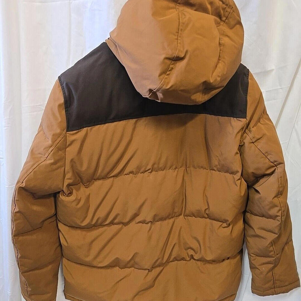 Men's Levi's Quilted Four‎ Pocket Parka Hoody Jacket-Worker Brown-L - Picture 4 of 10